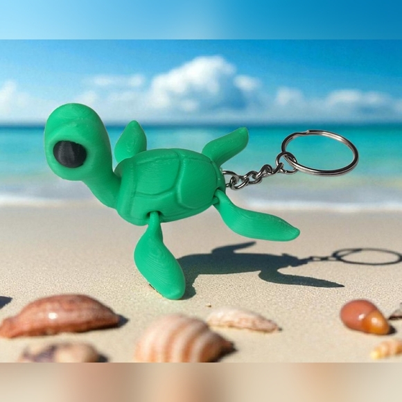 Hand Crafted Other - Sea Turtle Keychain!